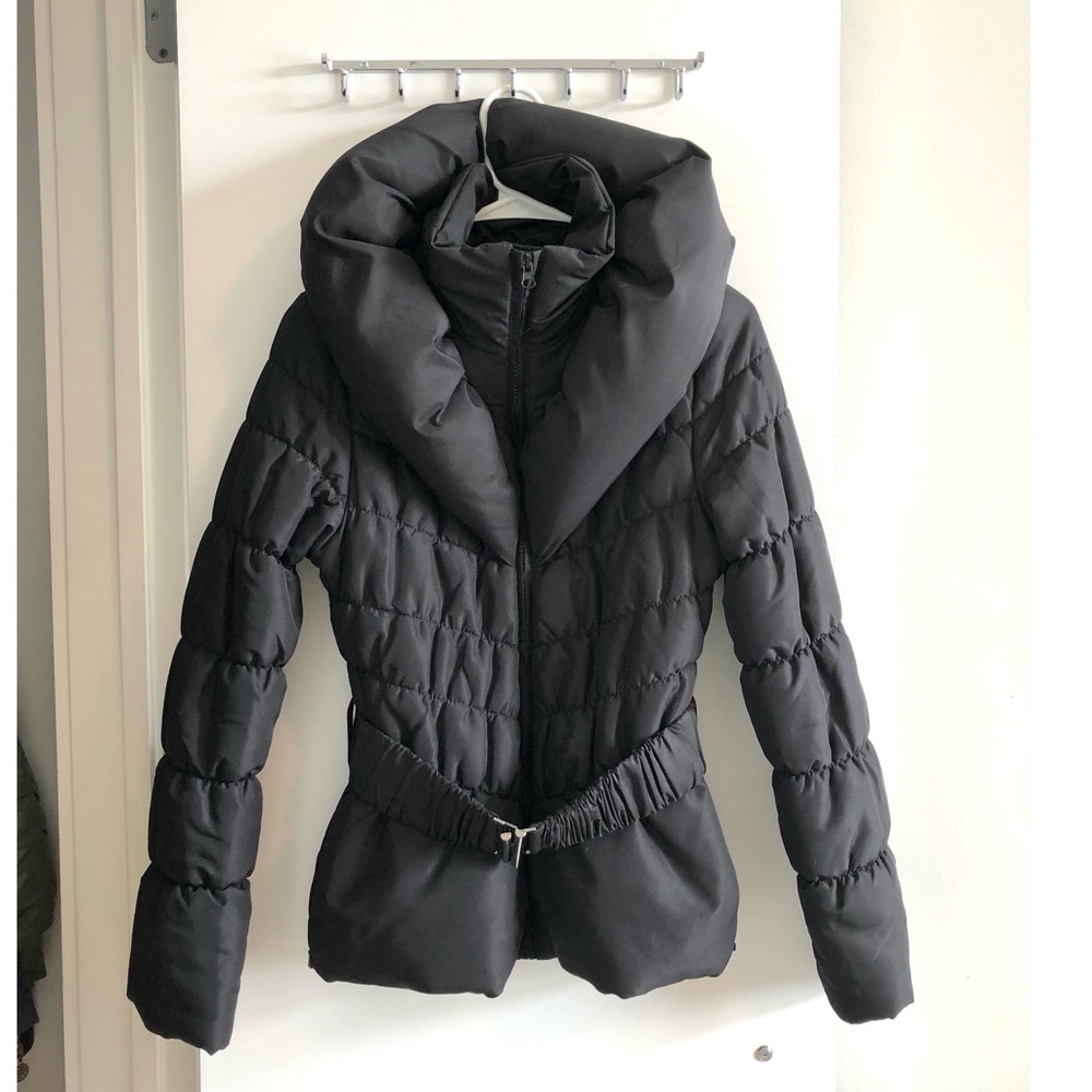 Vero Moda Black Padded Puffer Belted Coat